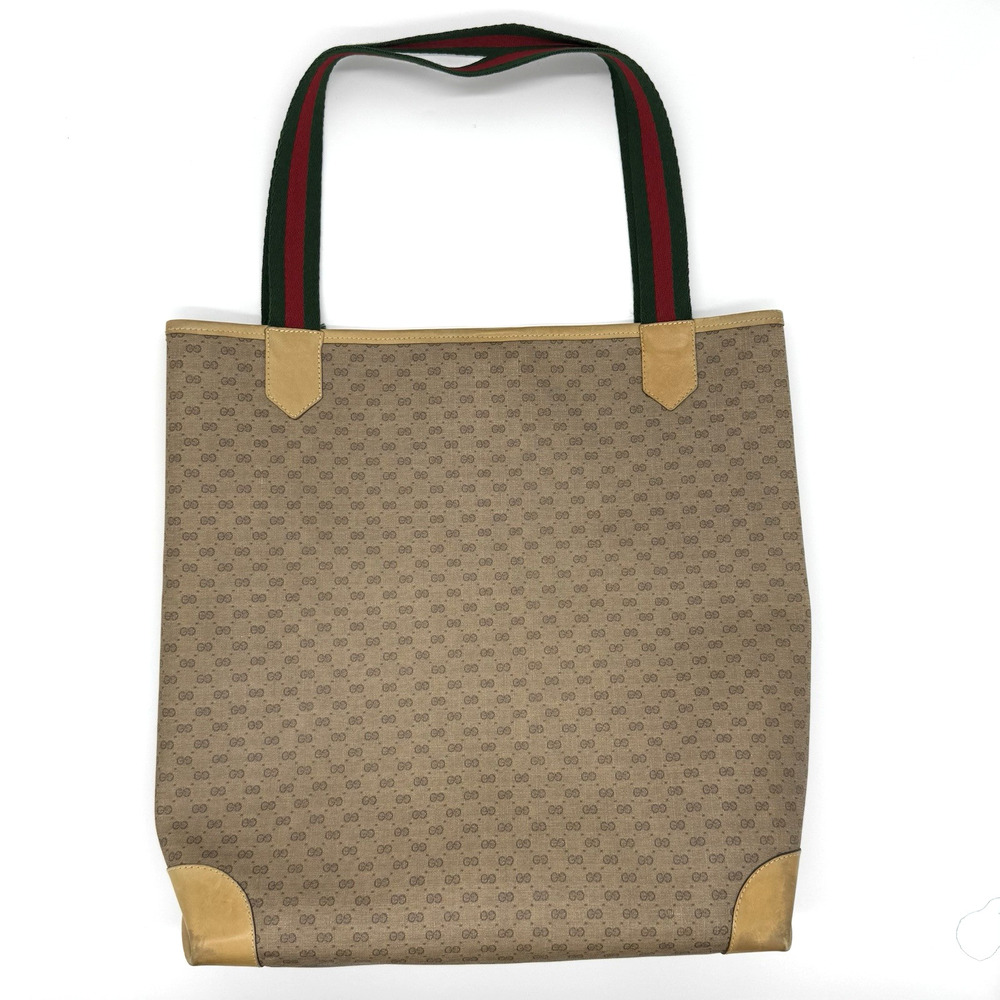 Vintage Gucci Sherry Line Micro Gg Tote #158938G12B - Picture 8 of 15